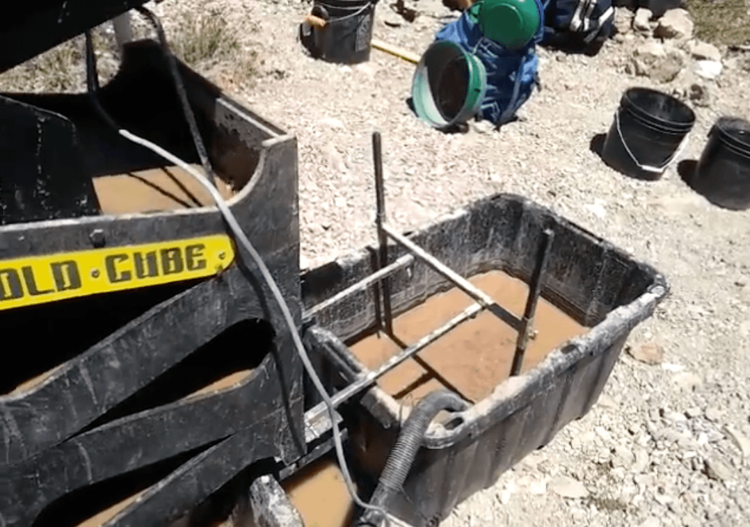 River stones and rushing water